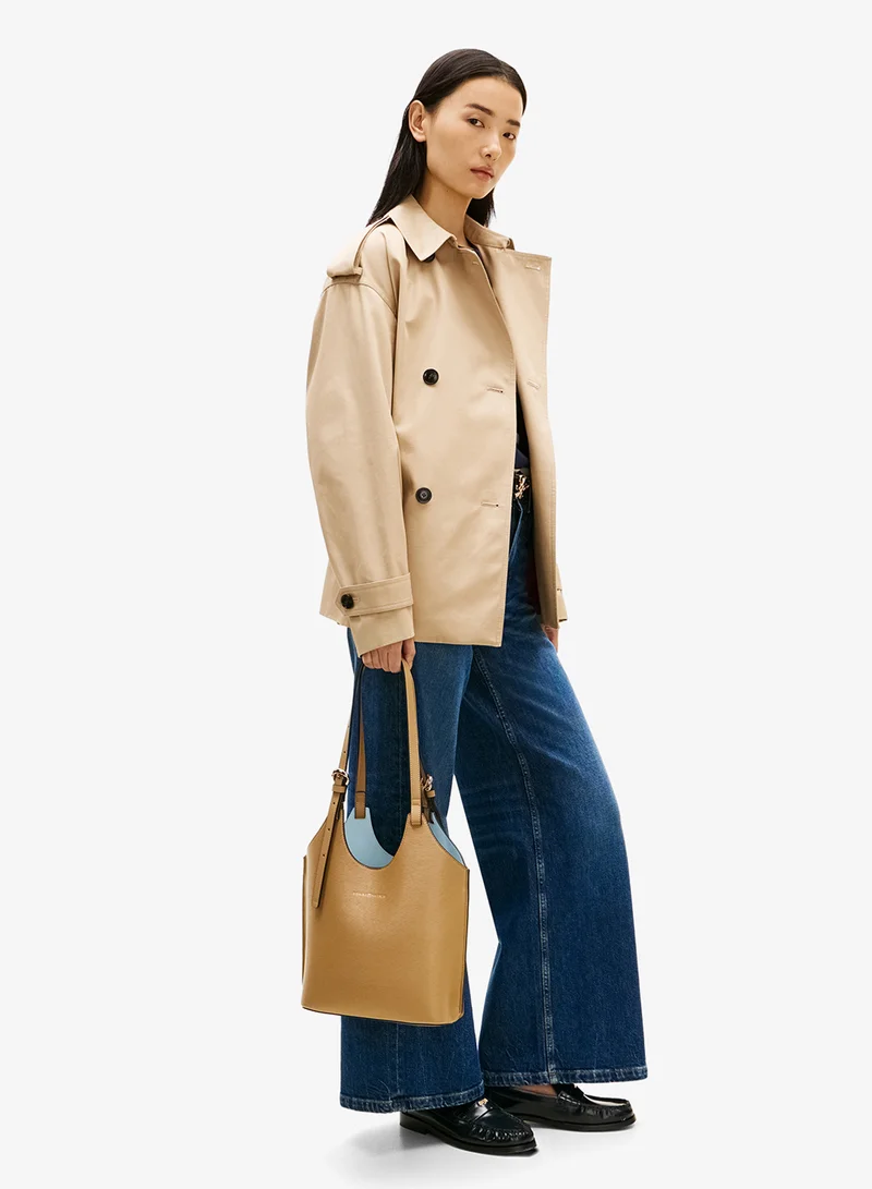 TOMMY HILFIGER Modern Metallic Logo Tote Bag